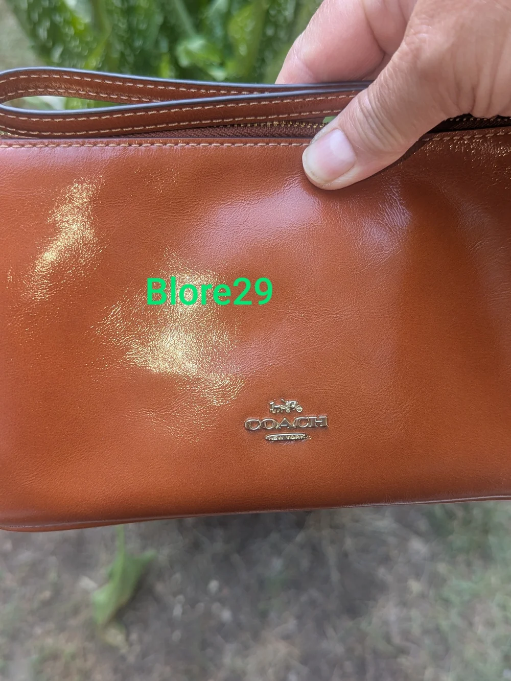 NWT Coach Ashton Wristlet CDY04 glazed leather/Im/Cinnamon